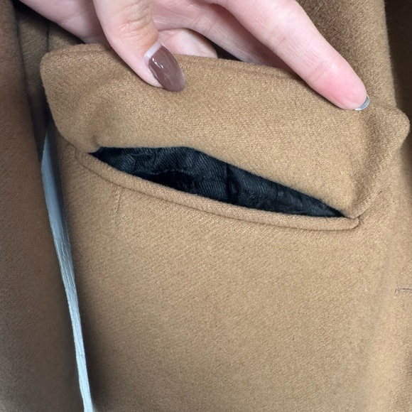 Zara Camel Wool Blend Coat - Picture 4 of 4